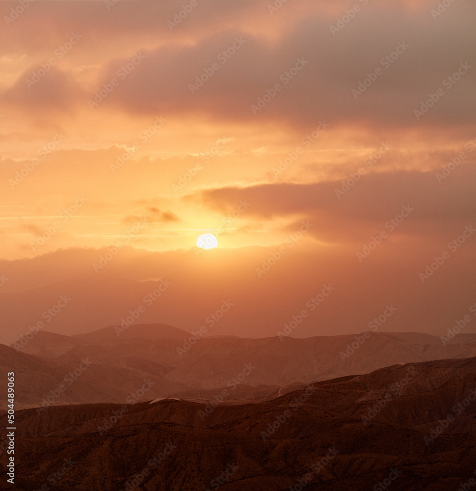 Warm South American Mountain Sunset Warm South American Mountain Sunset