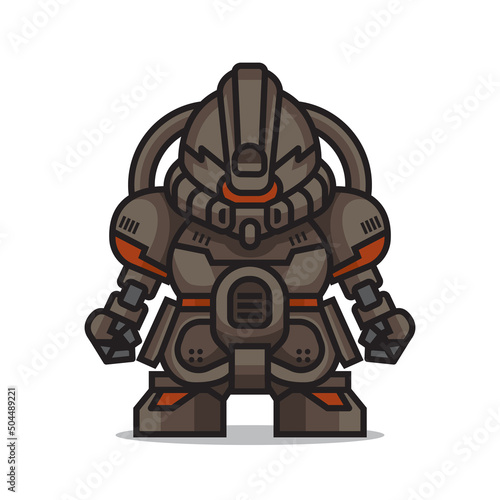 cute tank mecha robot  vector © bayu