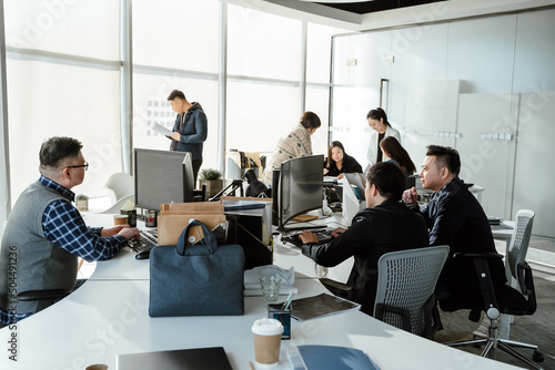 Business people working in office photo