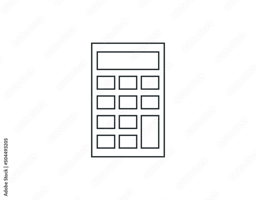 calculator, math icon. Element of education illustration.