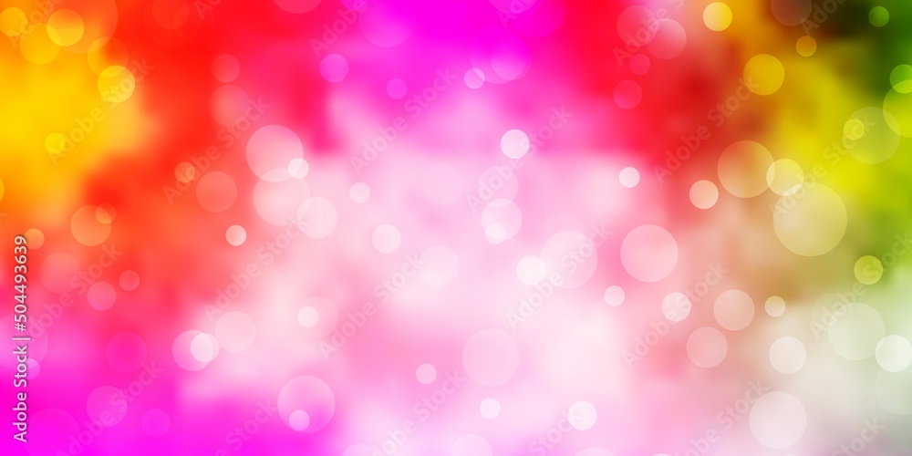 Obraz premium Light Pink, Green vector template with circles.