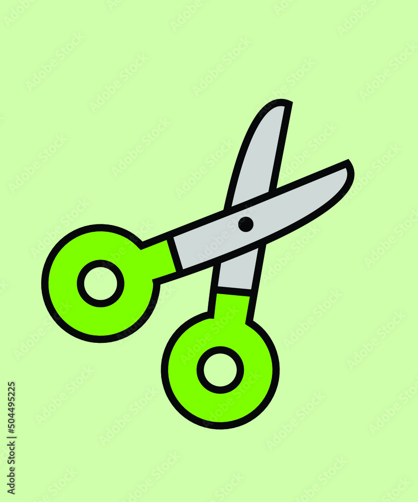 Fototapeta premium Scissors flat icon high resolution , vecktor eps 