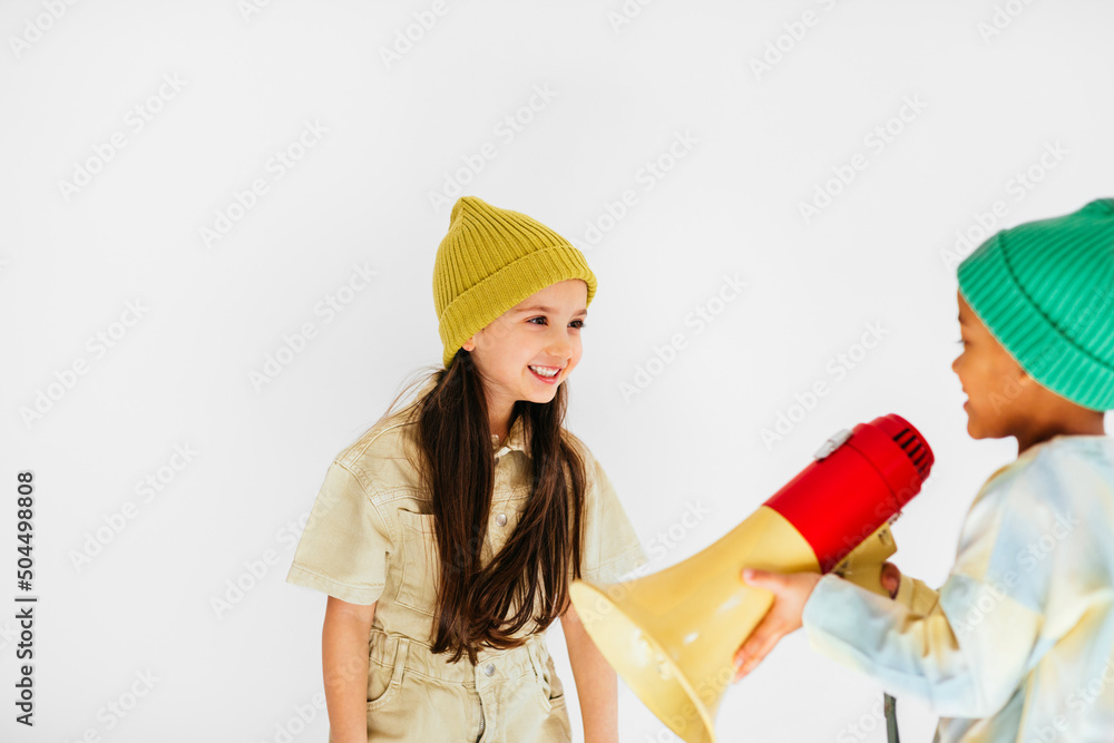 Boy and Girl Playing and Having Fun Boy and Girl Playing and Having Fun