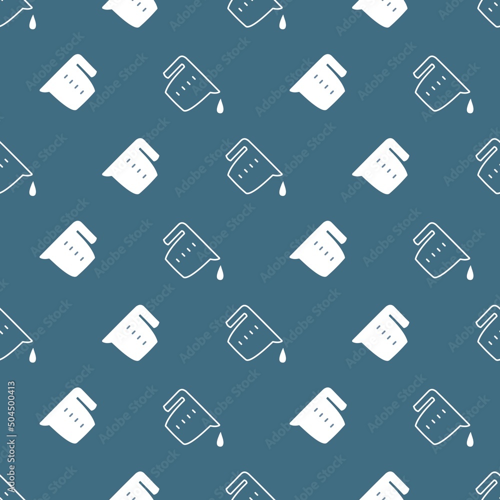 Measure Cups and Cups Vector Graphic Art Seamless Pattern