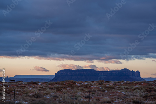 Monument Valley Sunset in the winter