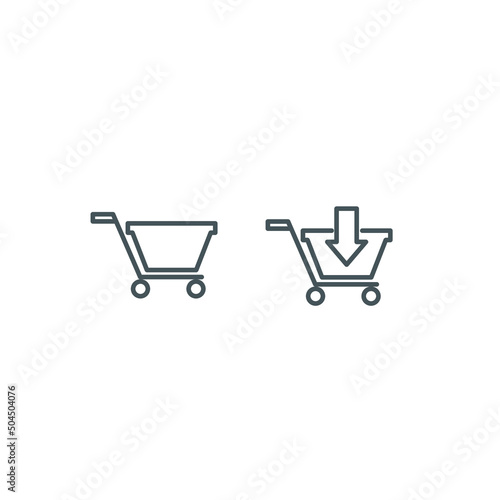 Shopping cart icon trolly icon