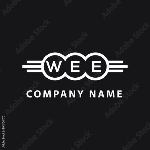 WEE letter logo design on black background. WEE  creative initials letter logo concept. WEE letter design.
