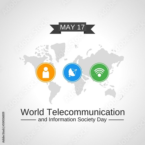World Telecommunication and Information Society Day vector illustration. Suitable for Poster, Banners, campaign and greeting card. 
