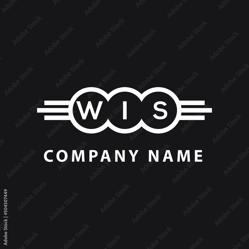 WIS technology letter logo design on black  background. WIS creative initials technology letter logo concept. WIS technology letter design.
 - obrazy, fototapety, plakaty 