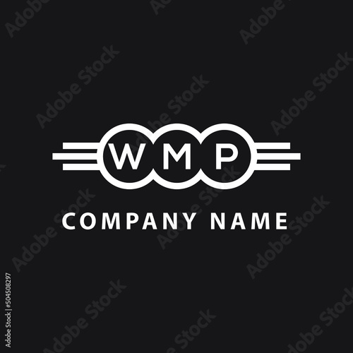 WMP letter logo design on black background. WMP  creative initials letter logo concept. WMP letter design. photo