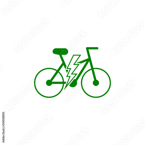 Electric Bike Icon Logo Design Element template isolated on white background