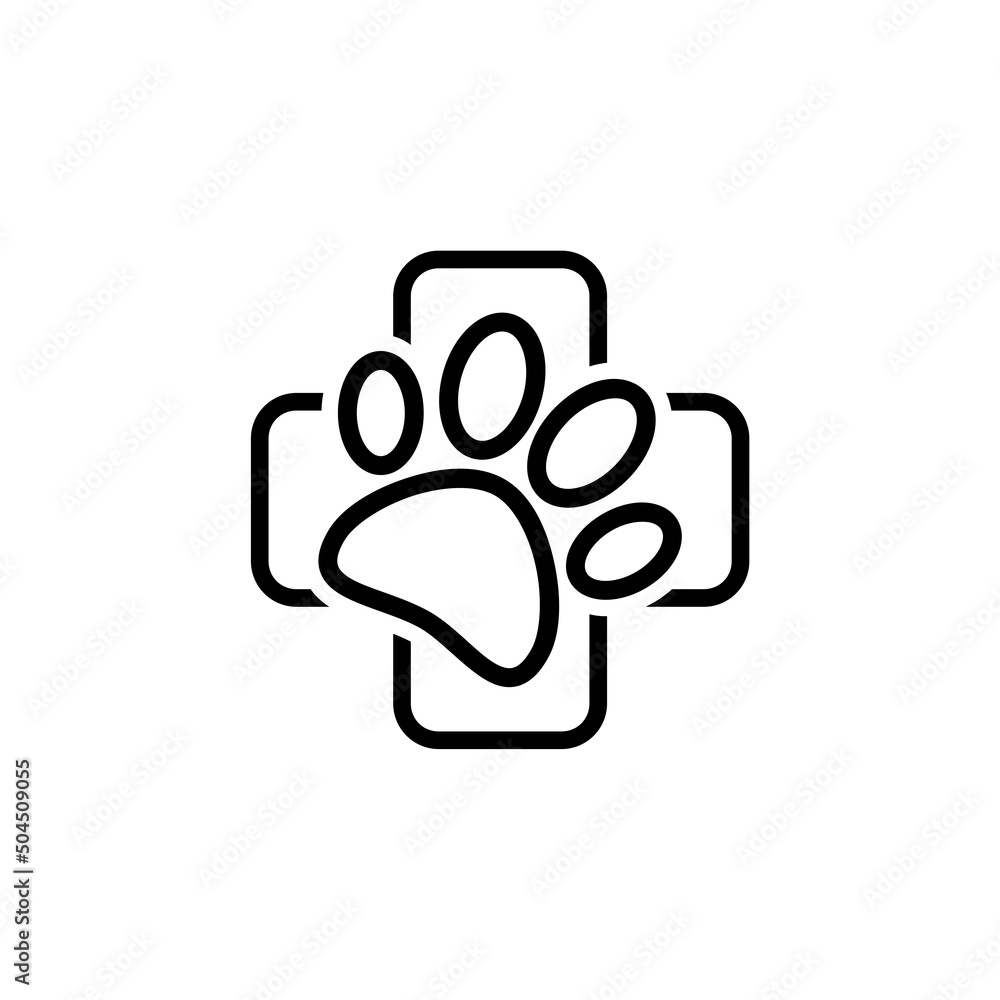 Obraz premium Graph symbol for pet and veterinary web site and apps design isolated on white background