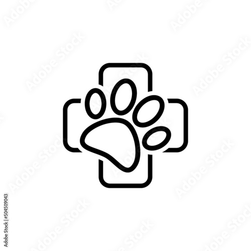 Graph symbol for pet and veterinary web site and apps design isolated on white background