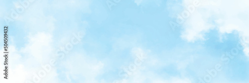 Blue sky with white cloud. Panorama view perfect sky background.
