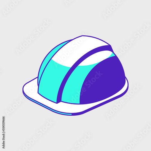 Safety hard hat isometric vector icon illustration