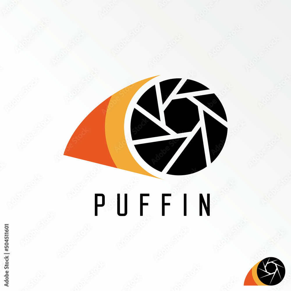 Unique and simple capture or camera with puffin head or mouth image graphic icon logo design abstract concept vector stock. Can be used as a symbol related to animal or photo shoot Unique and simple capture or camera with puffin head or mouth image graphic icon logo design abstract concept vector stock. Can be used as a symbol related to animal or photo shoot