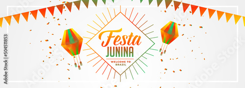 celebration banner for festa junina festival of brazil
