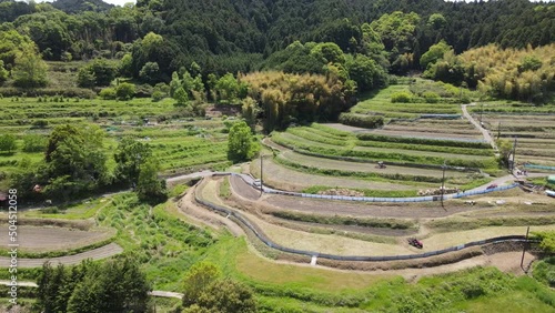 日本の棚田の風景動画