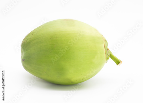 green coconut isolate on white background