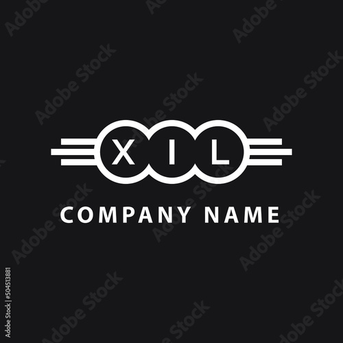 XIL letter logo design on black background. XIL creative initials letter logo concept. XIL letter design.  photo