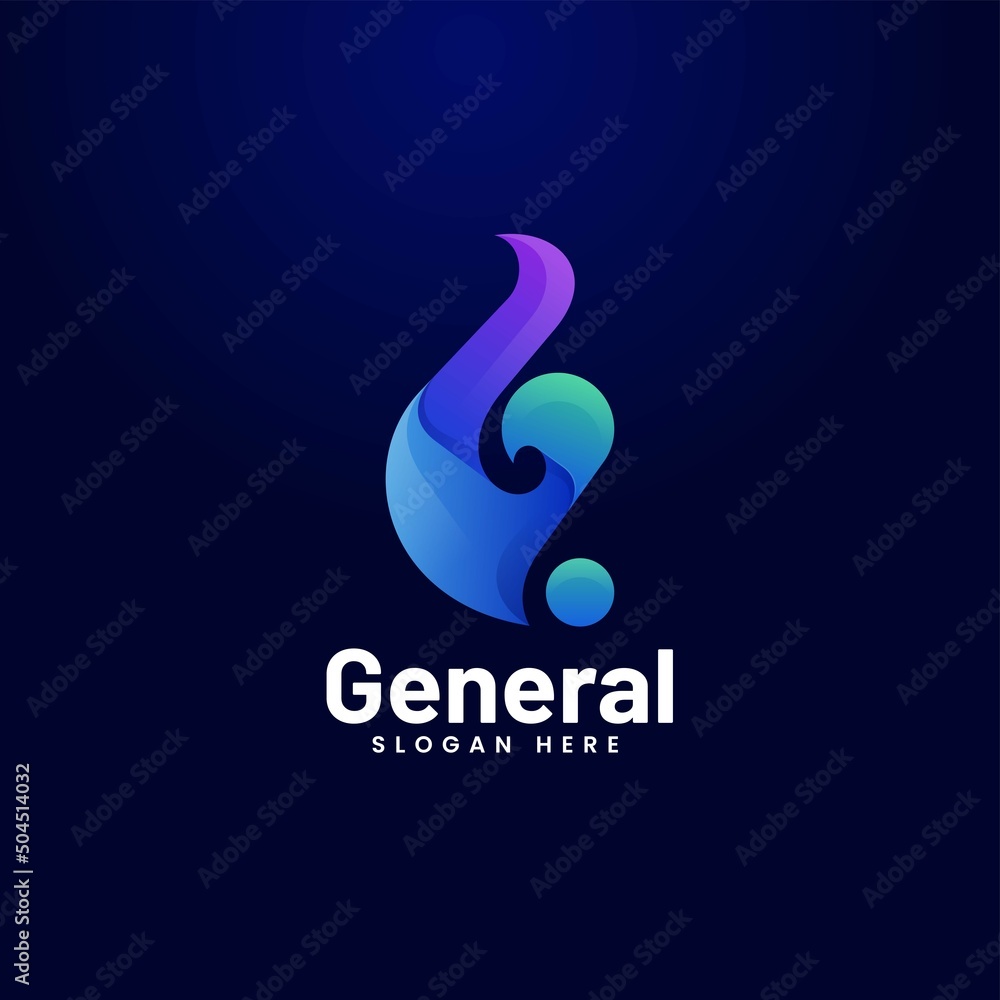 Obraz premium Vector Logo Illustration Letter G Gradient Colorful Style.