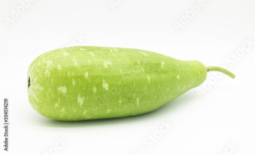 Photos single calabash isolated on white background,vegetable concept