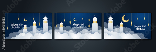 ramadan kareem arabic calligraphy islamic greeting card background vector illustration
