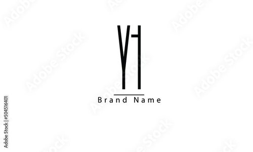 YH HY Y H abstract vector logo monogram template