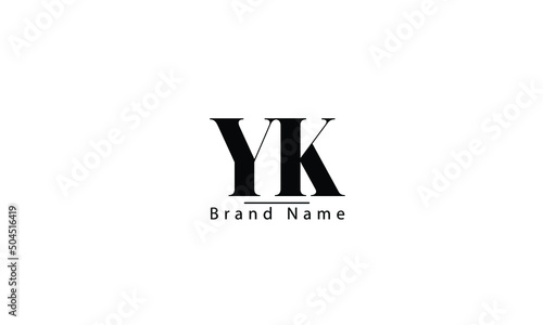 YK KY Y K abstract vector logo monogram template photo