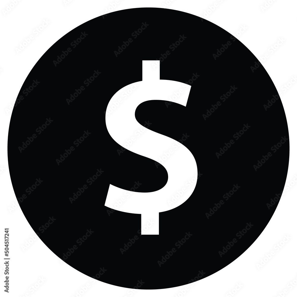 dollar currency sign icon on white dollar currency sign icon on white