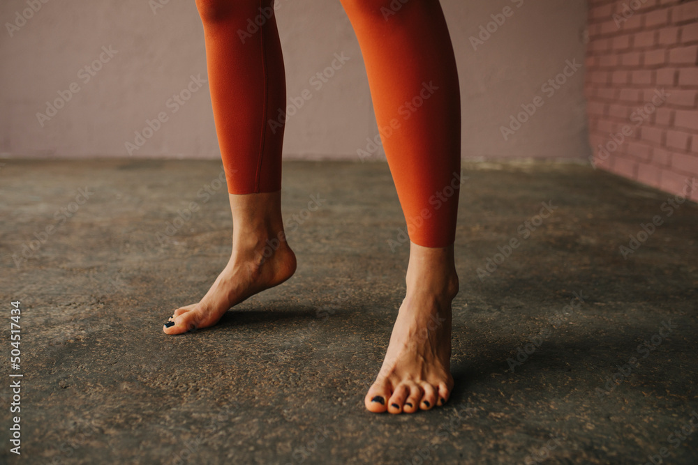 Cropped Image of Woman's Feet During Workout
