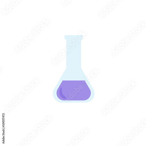Lab chemical tubes set. Glass beaker, tubes and bottles, tools for laboratory experiment, flasks in holder, burner. Vector illustration for chemistry, medical research, science concept