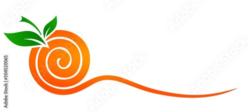 The stylized symbol of ripe orange.