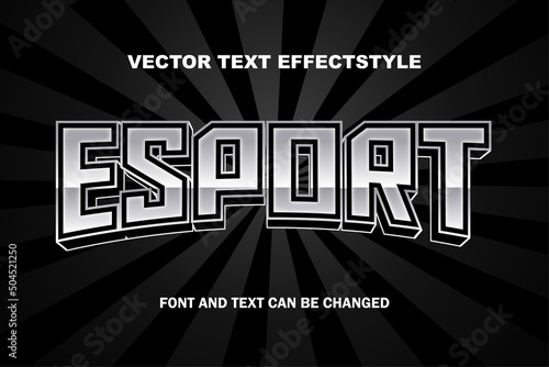 e sport gaming style 3d editable text effect font style template photo