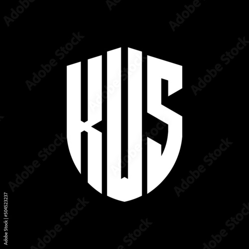 KWS letter logo design. KWS modern letter logo with black background. KWS creative  letter logo. simple and modern letter logo. vector logo modern alphabet font overlap style. Initial letters KWS   photo