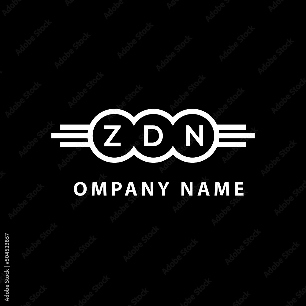 ZDN letter logo design on black background. ZDN creative initials letter logo concept. ZDN letter design. ZDN letter logo design on black background. ZDN creative initials letter logo concept. ZDN letter design.