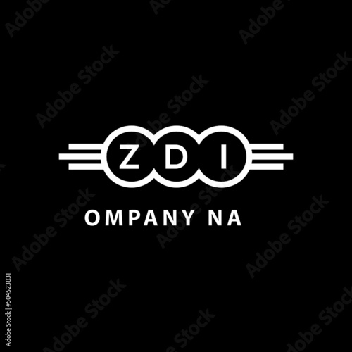 ZDI letter logo design on black background. ZDI creative initials letter logo concept. ZDI letter design. 
