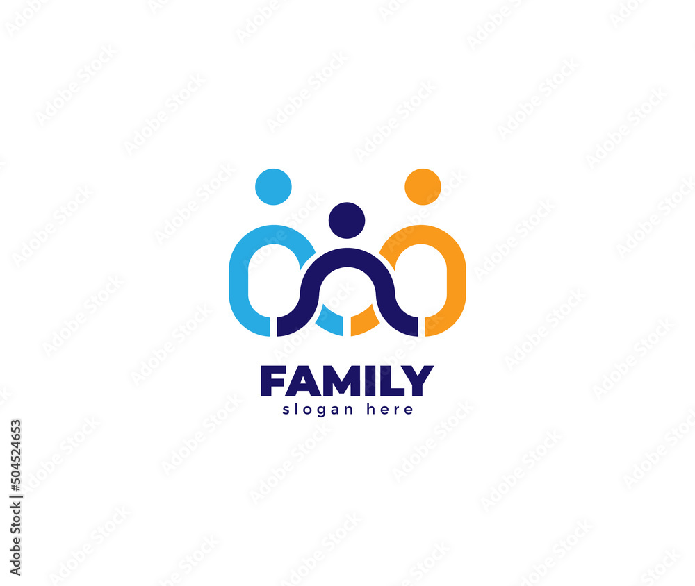 Family link logo design Векторный объект Stock | Adobe Stock