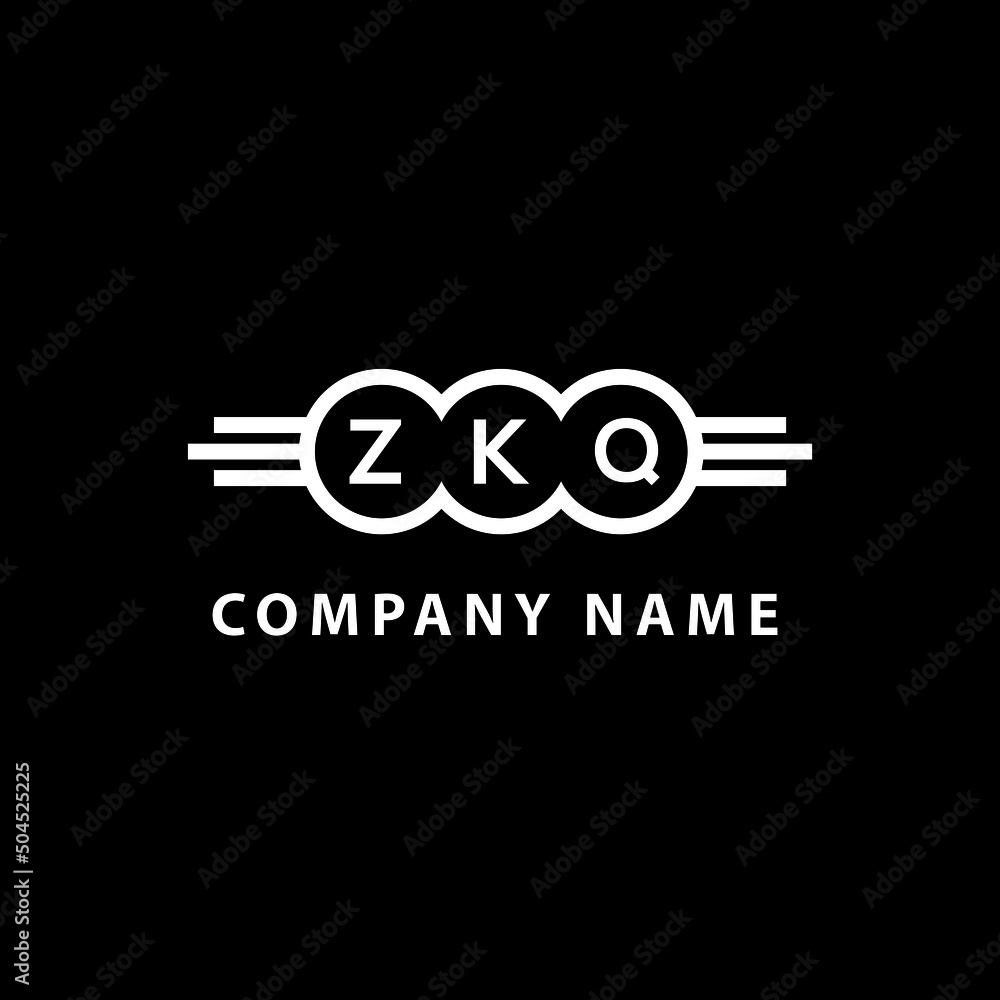 ZKQ letter logo design on black background. ZKQ creative initials letter logo concept. ZKQ letter design. ZKQ letter logo design on black background. ZKQ creative initials letter logo concept. ZKQ letter design.