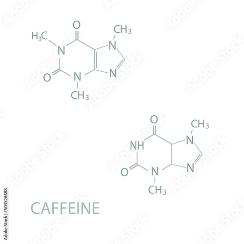 Caffeine molecular skeletal chemical formula.	