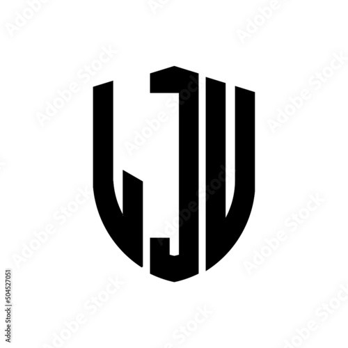 LJU letter logo design. LJU modern letter logo with black background. LJU creative  letter logo. simple and modern letter logo. vector logo modern alphabet font overlap style. Initial letters LJU   photo