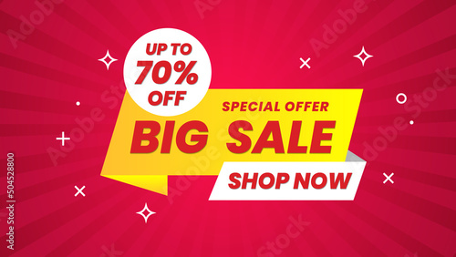 Sale banner template design, Big sale special offer. 