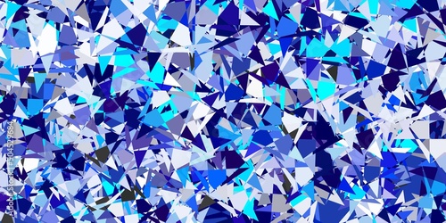 Light blue vector texture with random triangles.