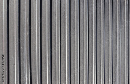 Gray painted metal profiled sheet as a background