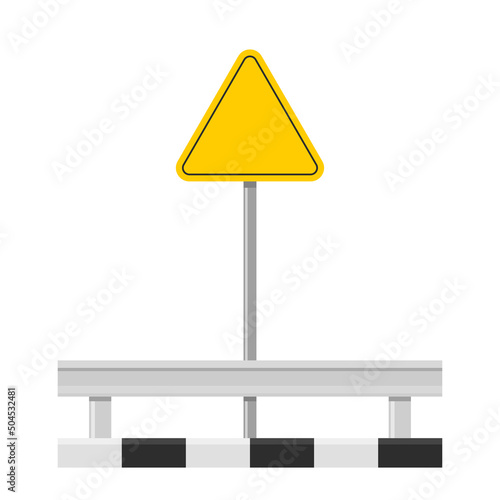 Road sign vector. free space for text. wallpaper. copy space.