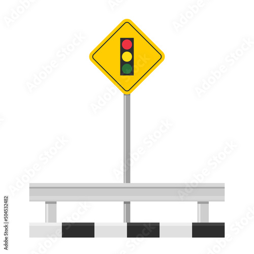 Road sign vector. free space for text. wallpaper. copy space.