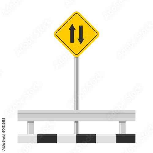 Road sign vector. free space for text. wallpaper. copy space.