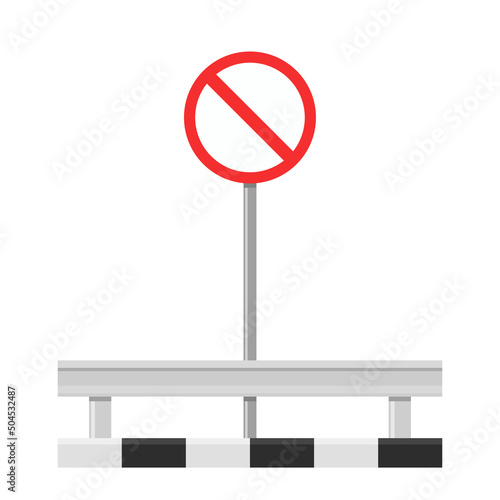 Road sign vector. free space for text. wallpaper. copy space.