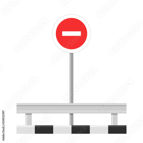 Road sign vector. free space for text. wallpaper. copy space.
