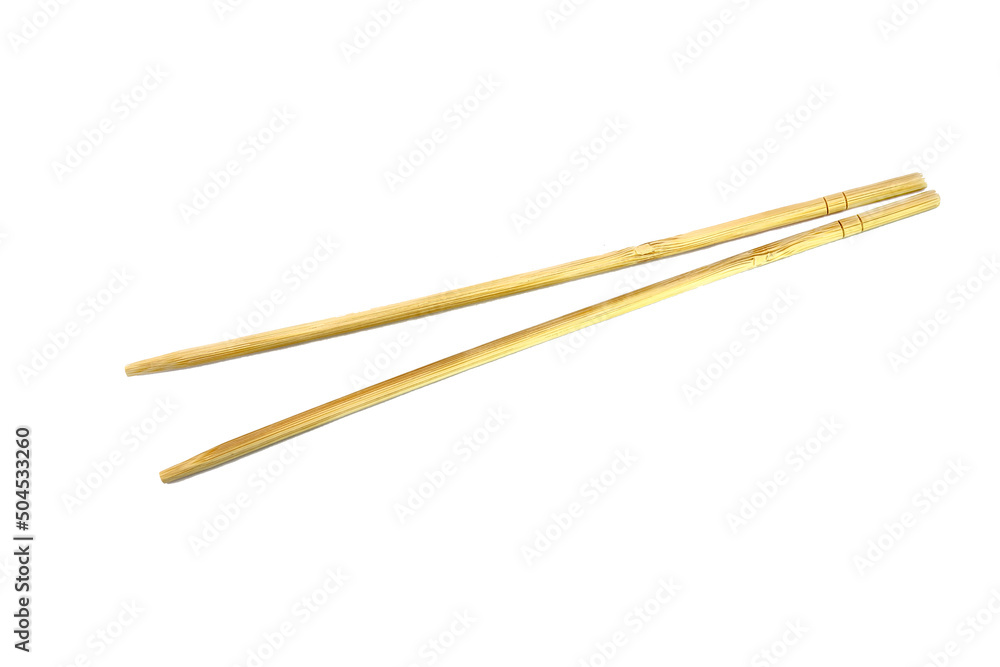 Wooden chopsticks isolated on white background Wooden chopsticks isolated on white background